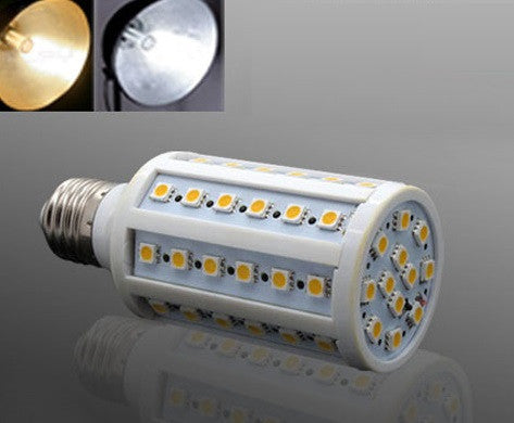 Ampoule 60 leds 12w e27 220v 5050 smd 360° blanc froid 1050 lumen ECLATS DESTOCKAGE