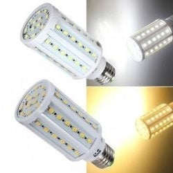 Ampoule 60 leds 220v 5050 smd e27 blanc froid 12w 360° 1050 lumen ECLATS DESTOCKAGE