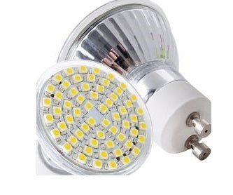 Ampoule 60 leds gu10 spot blanc chaud eclairage 3.5w 4w 220v 230v smd 3528 240v lumiere ECLATS DESTOCKAGE