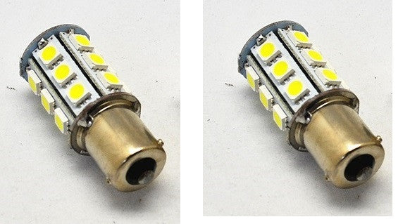 2 Ampoule ba15s 24 led 12v 3w 3.5w p21w auto 5050 smd blanc lumiere gyrophare ECLATS DESTOCKAGE