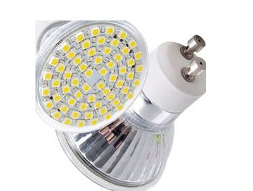 Ampoule eclairage 60 led spot blanc chaud gu10 3.5w 4w 220v 230v smd 3528 lumiere ECLATS DESTOCKAGE