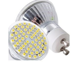 Ampoule eclairage 60 leds gu10 spot blanc chaud 4w 220v 230v smd 3528 240v lumiere ECLATS DESTOCKAGE
