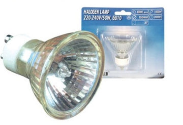 Ampoule gu10 50w 220v spot eclairage lumiere lhalgu1050 kn studio10 240v lampe halogene electrique ECLATS DESTOCKAGE