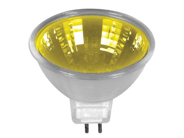 Ampoule halogene 20w 12v mr16 couleur jaune gu5.3 lhalmr1620y eclairage dichroïque basse tension ECLATS DESTOCKAGE