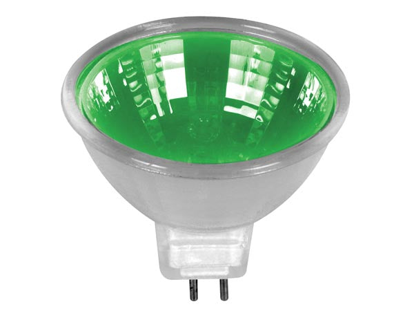 Ampoule halogene 20w 12v mr16 vert gu5.3 lhalmr1620g eclairage dichroïque basse tension ECLATS DESTOCKAGE