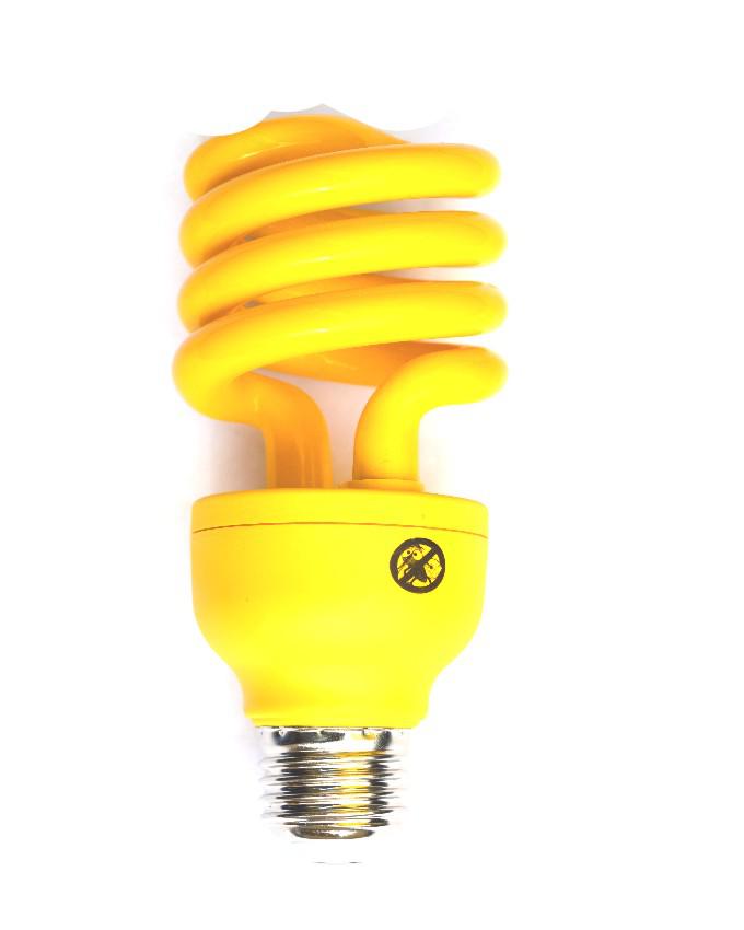 Ampoule jaune e27 15w  75w spirale 220v 240v anti moustique chikungunya repousse insecte ECLATS DESTOCKAGE