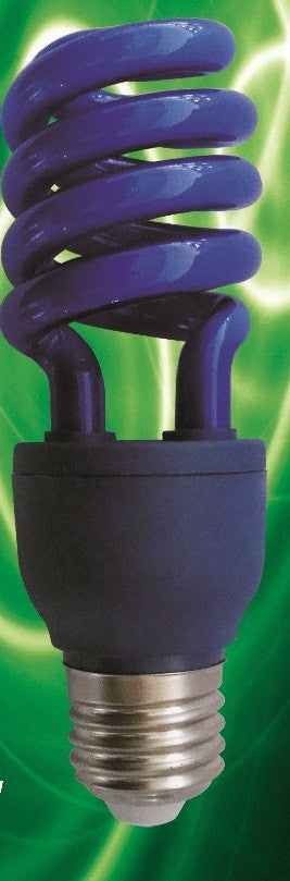 Ampoule lampe fluo compacte bleu spirale e27 220v 13w  75w eclairage fluocompact 240v ECLATS DESTOCKAGE