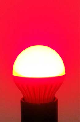 Ampoule Led Base e27 230v 3w Rouge ECLATS DESTOCKAGE
