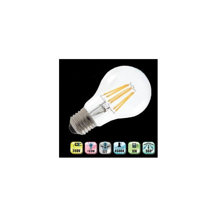 Ampoule led eclairage lampe classique avec filaments 6w 75w culot e27