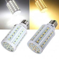 Ampoule puissance 60 leds blanc froid  220v 5050 smd 12w e27 360° 1050 lumen ECLATS DESTOCKAGE