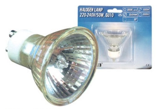 Ampoule spot gu10 50w 220v eclairage lumiere lhalgu1050 kn studio10 240v ECLATS DESTOCKAGE