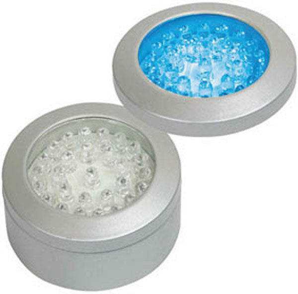 Applique a leds bleu ronde eld280bl eclairage basse tension led 64mm 220v 230vac lumiere - ECLATS DESTOCKAGE
