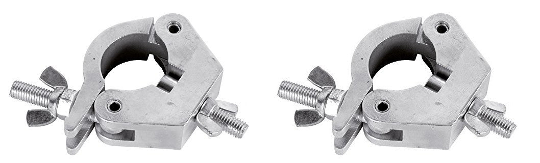 2 Attache tube robuste ecrou a ailettes charge max 350 kg portique vdlpcs9 eclairage de scene lumiere ECLATS DESTOCKAGE