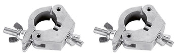2 Attache tube robuste ecrou a ailettes charge max 350 kg portique vdlpcs9 eclairage de scene lumiere ECLATS DESTOCKAGE