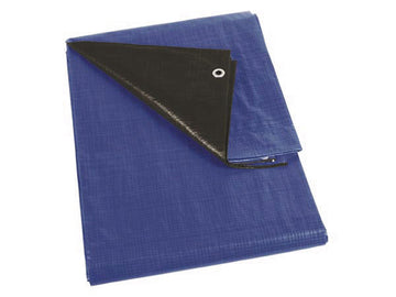 Bache bleu noir super résistante 3x4m tres solide 261-34 resiste dechirure protection piscine perel - ECLATS DESTOCKAGE