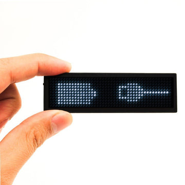Badge Affichage Rechargeable 5v à LED blanc programmable avec Programmation USB ECLATS DESTOCKAGE