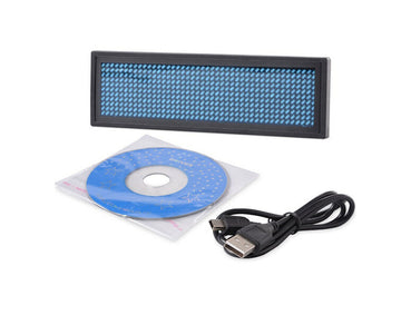 Badge Affichage Rechargeable 5v à LED bleue programmable avec Programmation USB ld410 ECLATS DESTOCKAGE
