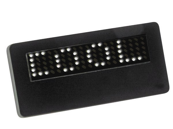 Badge led blanche programmable 19 x 5 dot matrix mml4w 118 caractères carte de visite afficheur ECLATS DESTOCKAGE