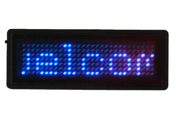 Badge led bleu programmable 5 caractères 29 x 7 dot matrix carte visite afficheur 5 digit b729tsb ECLATS DESTOCKAGE