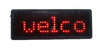 Badge led rouge programmable 21 x 7 dot matrix 50 caractères carte de visite afficheur mml4 ECLATS DESTOCKAGE