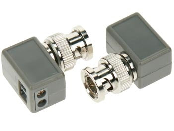 Balun vidéo audio alimentation - paire cable utp cat5 longue distance tranlission video surveillance ECLATS DESTOCKAGE