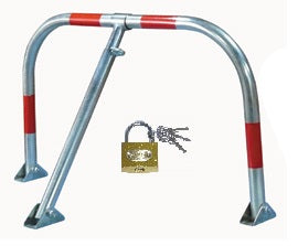 Barriere de parking avec cadenas arceau reservation emplacement stationnement auto - ECLATS DESTOCKAGE
