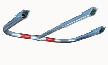 Barrière de parking tube acier avec cadenas emplacement stationnement voiture um01 - ECLATS DESTOCKAGE