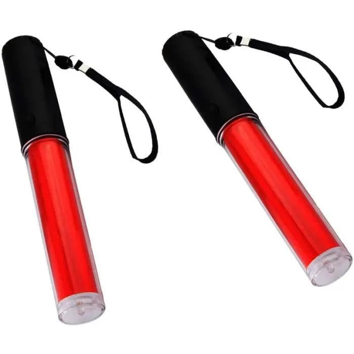 2 Leuchtstab 26cm Taschenlampe 2 Baton lumineux 26cm torche Eclairage led lumiere rouge circulation route aeroport ECLATS DESTOCKAGE