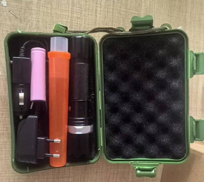 Baton lumineux q5 torche rechargeable 5w rouge signalisation police route circulation voiture avion ECLATS DESTOCKAGE