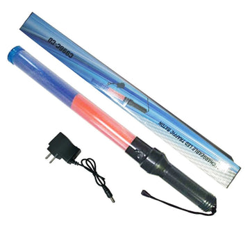 Baton lumineux rechargeable led bleu rouge Eclairage circulation route aeroport train signalisation ECLATS DESTOCKAGE
