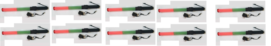 10 Baton lumineux rechargeable led vert rouge Eclairage circulation route aeroport train signalisation ECLATS DESTOCKAGE