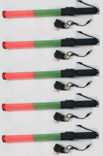 5 Baton lumineux rechargeable led vert rouge Eclairage circulation route aeroport train signalisation ECLATS DESTOCKAGE