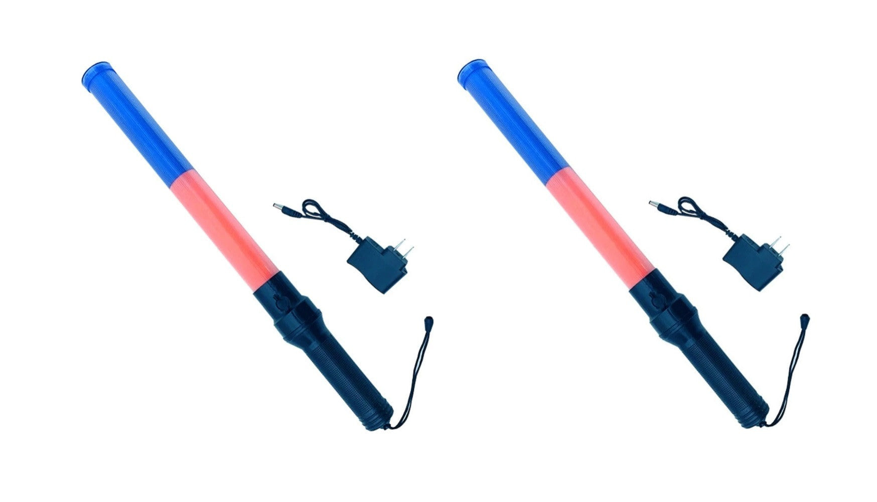 2 Baton lumineux rechargeable led bleu rouge Eclairage circulation route aeroport train signalisation ECLATS DESTOCKAGE