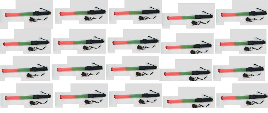 20 Baton lumineux rechargeable led vert rouge Eclairage circulation route aeroport train signalisation ECLATS DESTOCKAGE