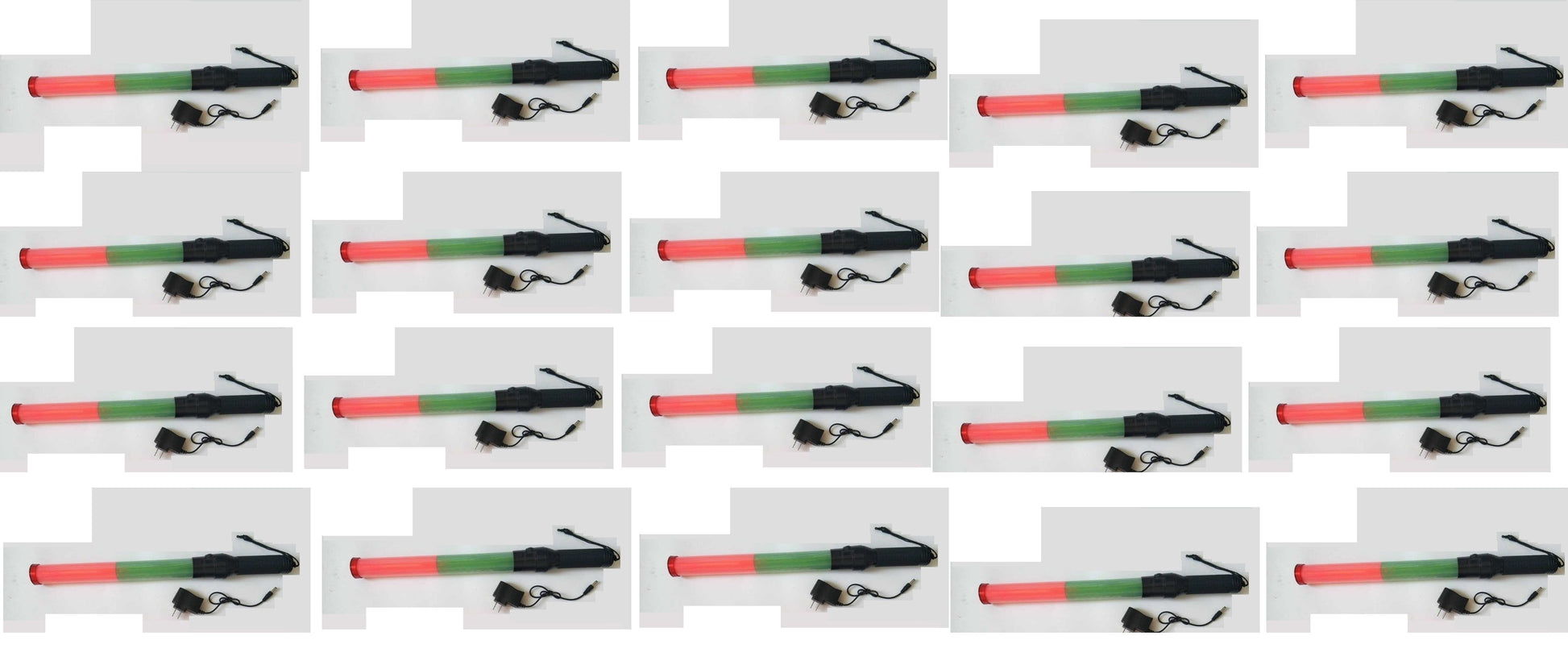 20 Baton lumineux rechargeable led vert rouge Eclairage circulation route aeroport train signalisation ECLATS DESTOCKAGE