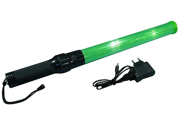 Baton lumineux vert batterie rechargeable et chargeur route circulation voiture automobile avion - ECLATS DESTOCKAGE