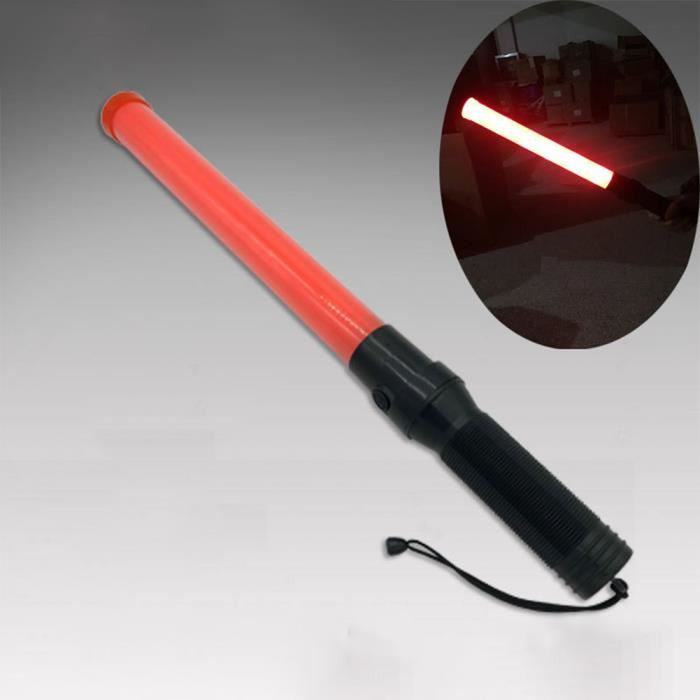 Baton signalisation lumineux rouge gendarmerie route circulation voiture automobile avion - ECLATS DESTOCKAGE