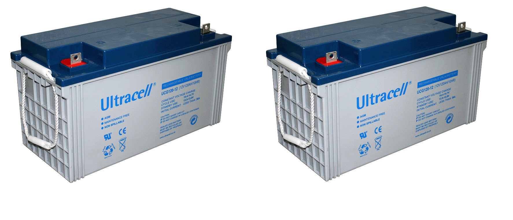 2 Batteries 12v 115ah 120ah ucg120-12 rechargeable solaire eolienne accu plomb gel accumulateur etanche ECLATS DESTOCKAGE