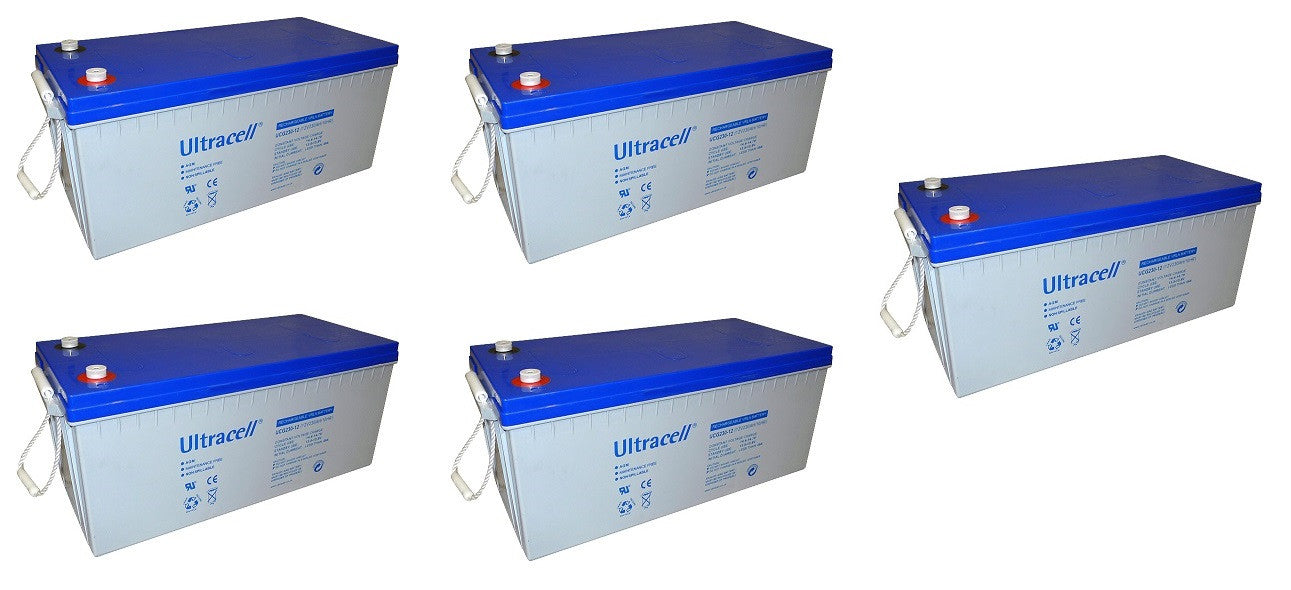 5 X Batterie 12v 230ah ucg230-12 équivalent 210ah 220ah 226ah rechargeable solaire eolienne plomb ECLATS DESTOCKAGE