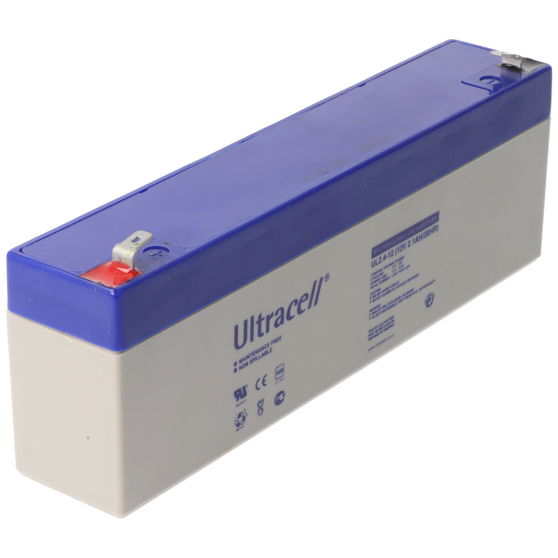 Batterie 12v 2.4ah faston 4.8mm 2.1ah 2.2ah 2.3ah 2ah 1.9ah 2,4ah accu rechargeable ul2.4  plomb gel - ECLATS DESTOCKAGE
