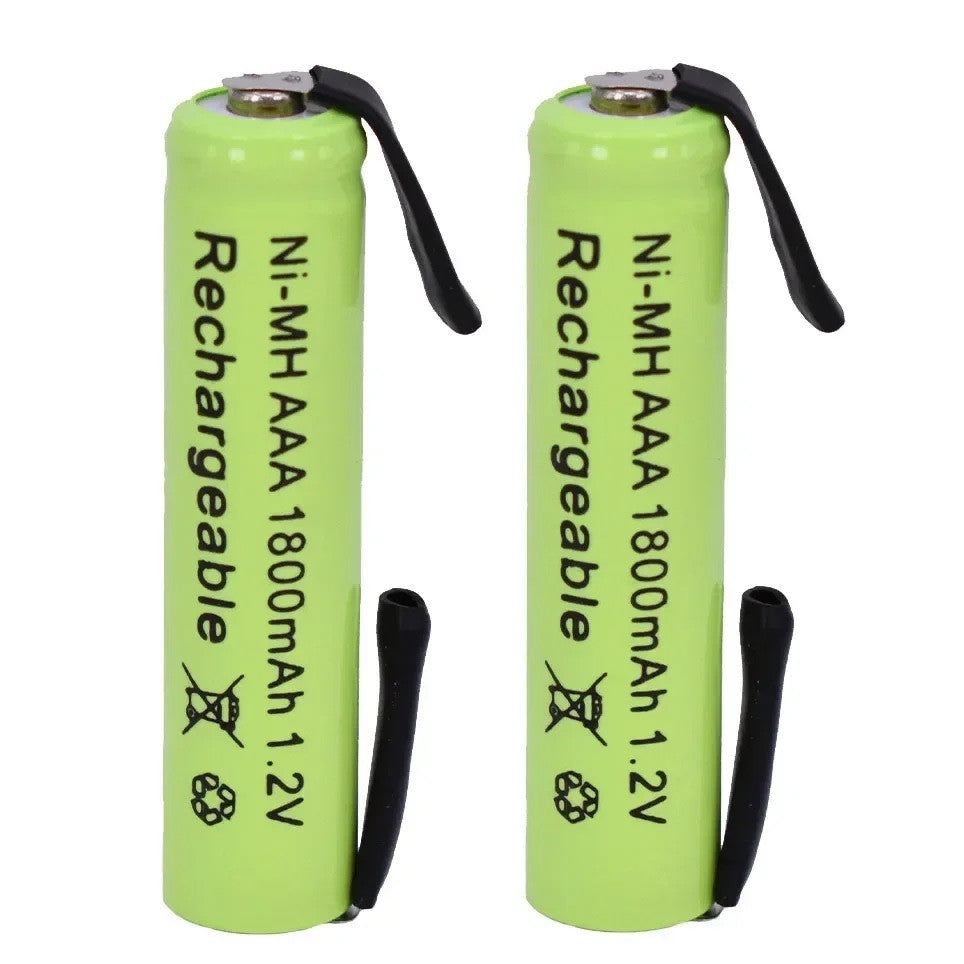 Batterie 2.4V AAA nimh pour rasoir électrique Philips AAA 1.2V 1800mAh Ni-imh languettes soudage ECLATS DESTOCKAGE