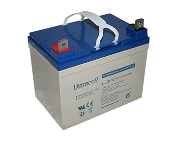 Batterie accu gel rechargeable plomb pb 12v 33a 33ah ul33-12 accumulateur solaire energie electrique - ECLATS DESTOCKAGE