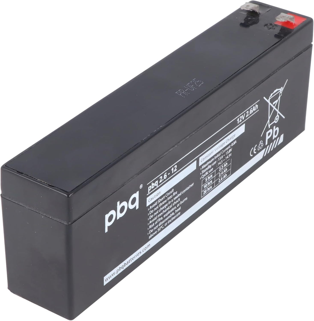 Batterie accu pile rechargeable pbq 2.6-12 12v 2.6ah accumulateur plomb gel etanche 12vcc 2.6ah - ECLATS DESTOCKAGE