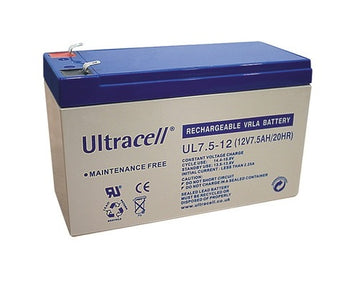Batterie au plomb velo electrique 6dzm ultracell 12v 7,2 Ah faston 187-4,8mm - ECLATS DESTOCKAGE