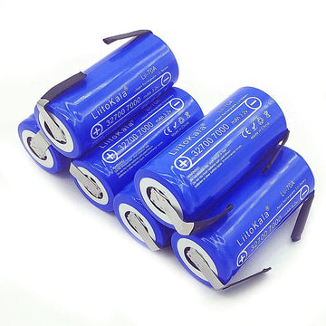 6 Batterie lithium 3.2v 7000mah rechargeable liitokala avec lames pré-soudées Lii-70A 32700 7a LiFePO4 35A décharge maximum 55A ECLATS DESTOCKAGE