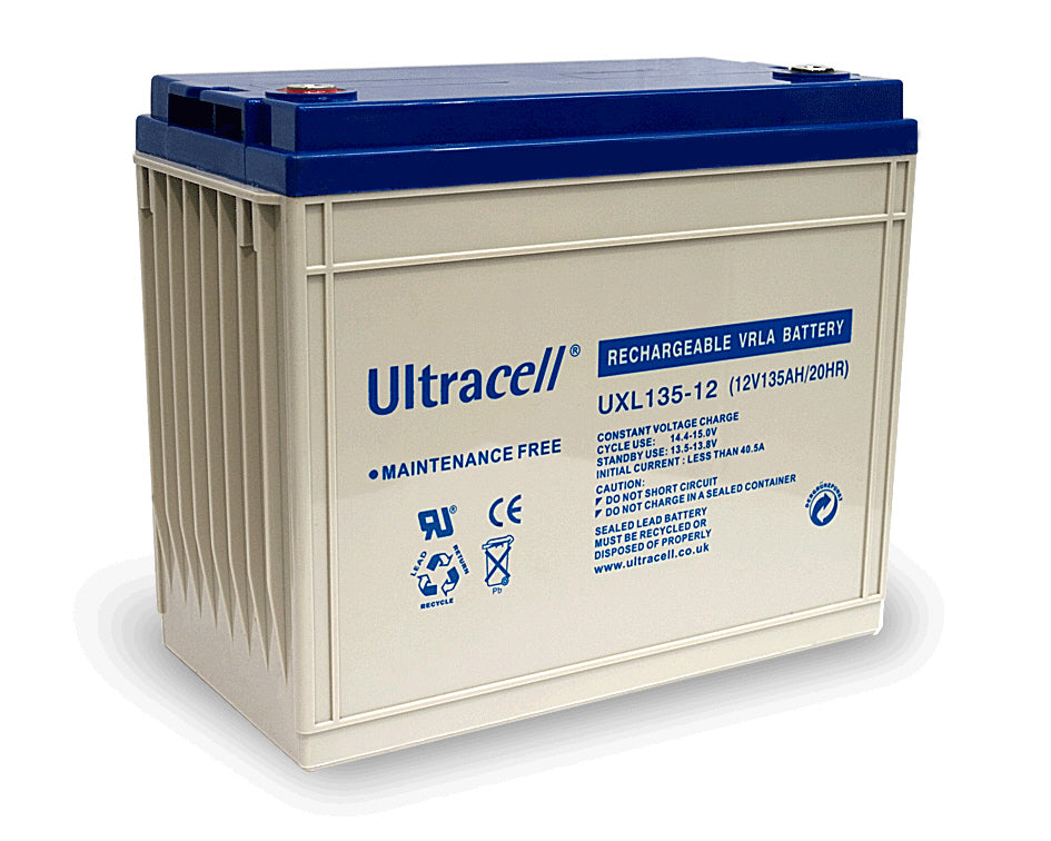 Batterie rechargeable 12v 130ah uxl134-12 134ah 135ah solaire eolienne accu plomb accumulateur - ECLATS DESTOCKAGE
