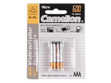 Batterie rechargeable 1.2v 600mah aaa lr03 (2pc lr3/bl) nr3c pile sèche compatible 400ma 500ma ECLATS DESTOCKAGE