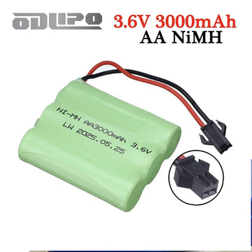 Batterie rechargeable 3.6v 3000mAh NiMH AA 3.6 v 700mah 1000mah 1500mah 2000mah 2500ma Bateau drone avion ECLATS DESTOCKAGE