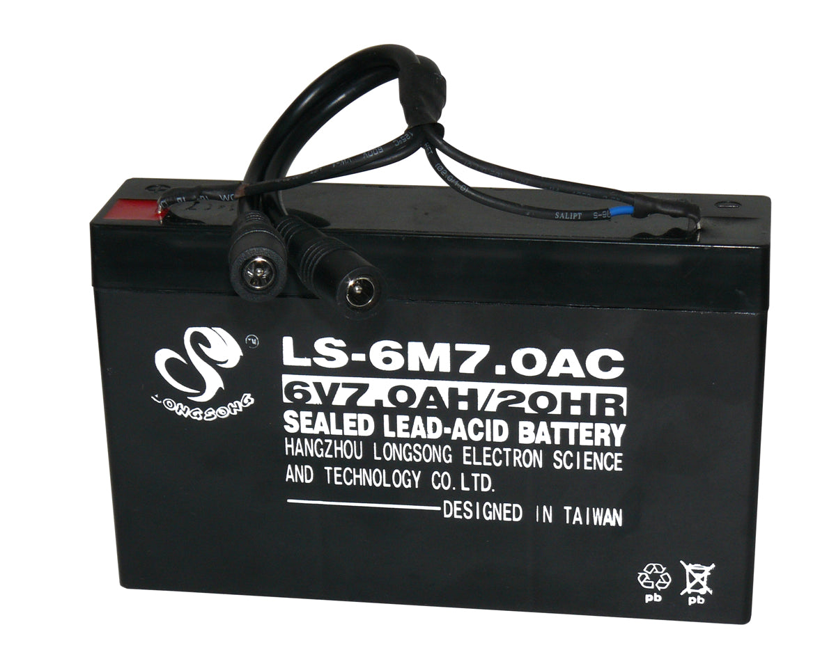 Batterie rechargeable 6v 7ah 20hr + cordon ls6m7 pour arceau de parking parkbs xcpb-2 ECLATS DESTOCKAGE