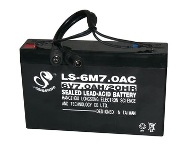 Batterie rechargeable 6v 7ah 20hr + cordon ls6m7 pour arceau de parking parkbs xcpb-2 ECLATS DESTOCKAGE
